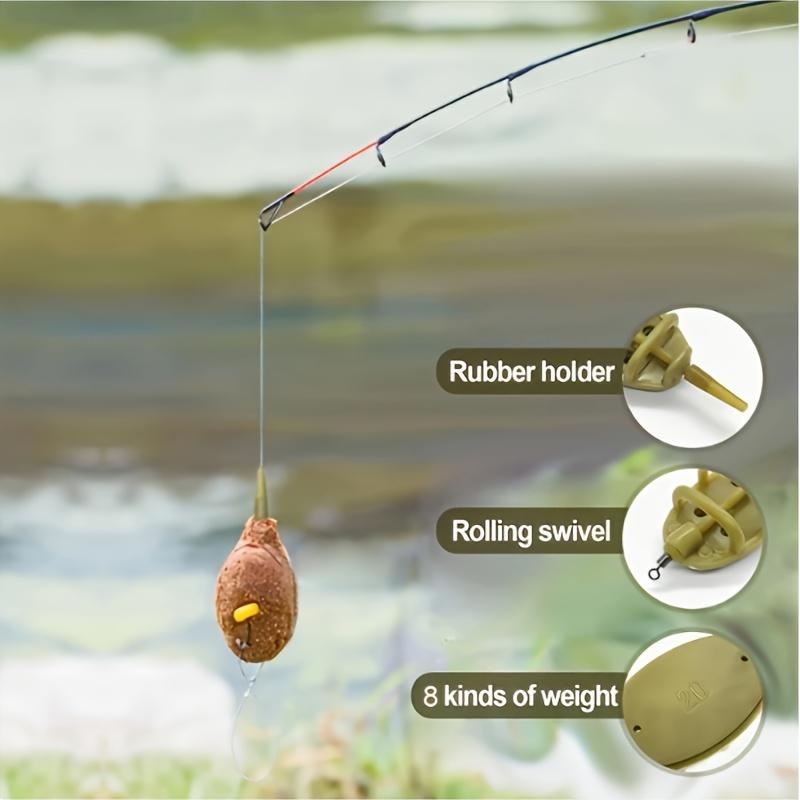 Efficient Carp Fishing Feeder Mould Set - Easy Inline Method, Perfect for Catching More Fish
