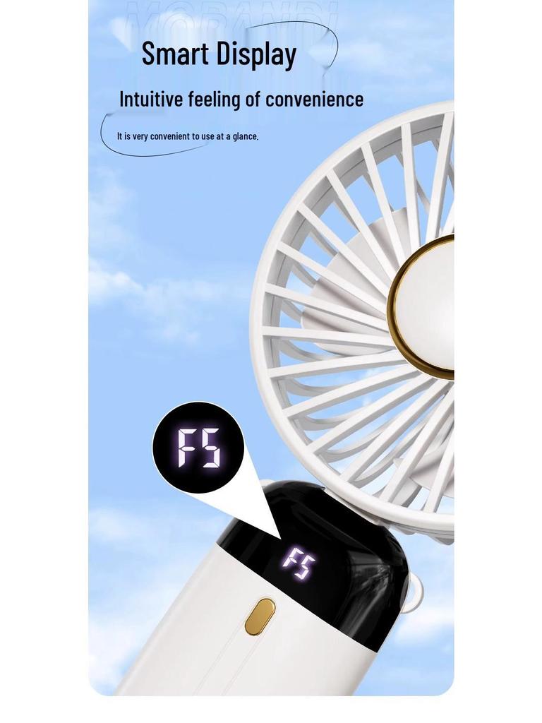 Tragbarer USB Wiederaufladbarer Mini-Tischventilator - Leise, Persönlich, Handgehaltene Kühlung für Studenten