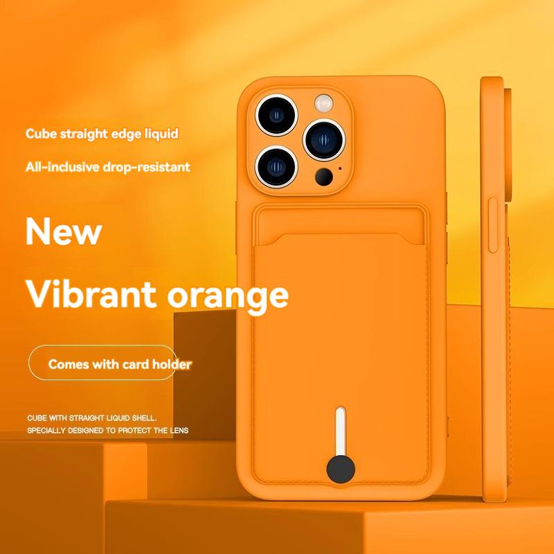 mobile phone case card slot  for For Iphone 16 15 14 13 12 11 pro max mini plus silicone  soft tpu Credit card  bag cover case