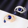 Creative Devil's Eye Brooch Fashionable Sparkling Pin Charm Trendy Jewelry Accessories Party Festival Souvenir Gift