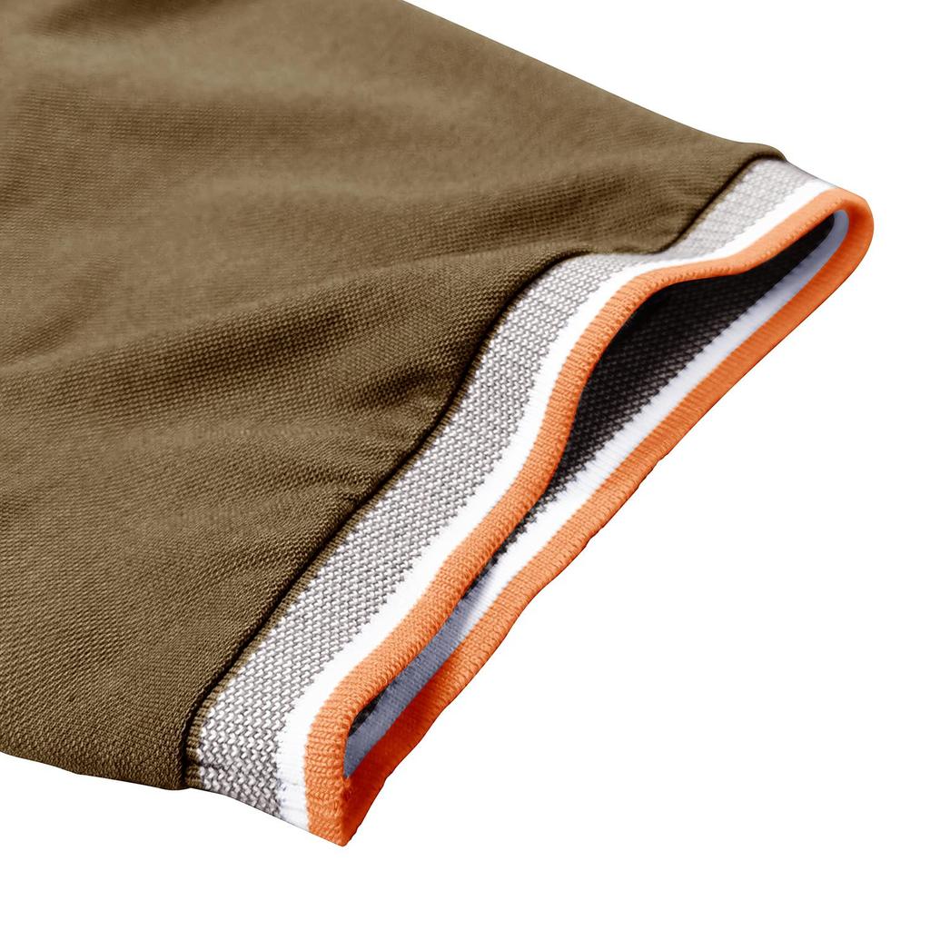 Men’s T-shirts Color Block Short Sleeves Polo Shirts Lapel Collar Tops Daily Casual Summer Menswear Tennis Golf Shirt