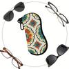 2D-Bohemian Floral Pattern Glasses Case, Vintage Mandala Print Sunglasses Case, Portable Protective Eyewear Container, Stylish Accessory For Women