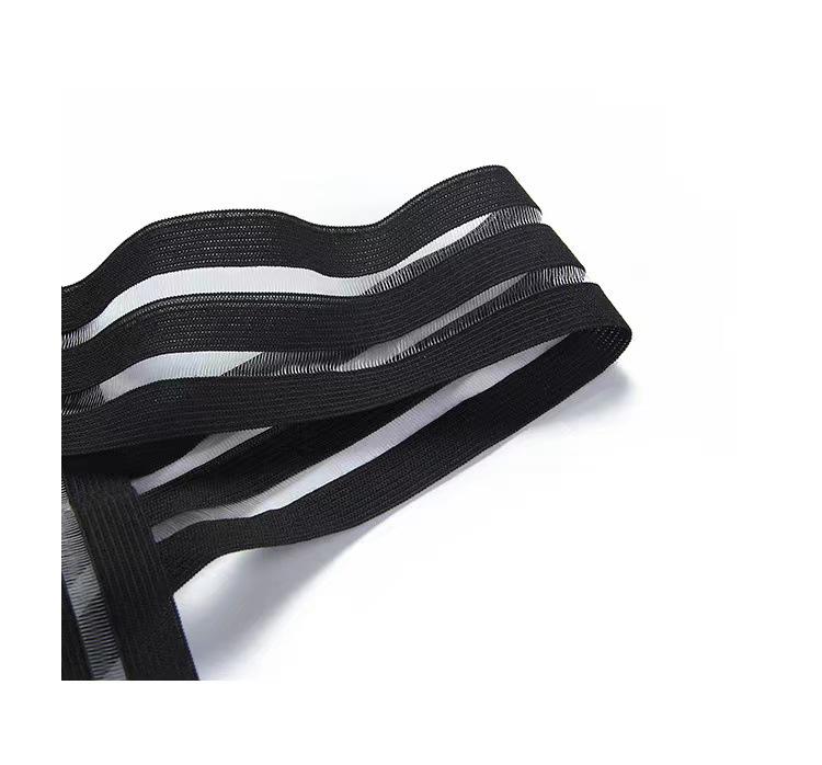 Korean Style Sheer Back Cross Off-Shoulder Slimming One-Piece Swimsuit for Women