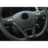 Car Steering Wheel Panel Cover Trim For Volkswagen VW T-Roc TROC 2017-    Carbon Fiber Interior Accessories