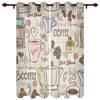 Coffee Cup Cake Candy Modern Hall Curtains For Living Room Kitchen Boy Girl Bedroom Long Curtain For Windows Cortinas Home Decor