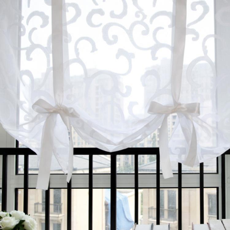 Ribbon Through Pole Type, Window Screen, Lifting Curtains, Can Be Customized Ht-012