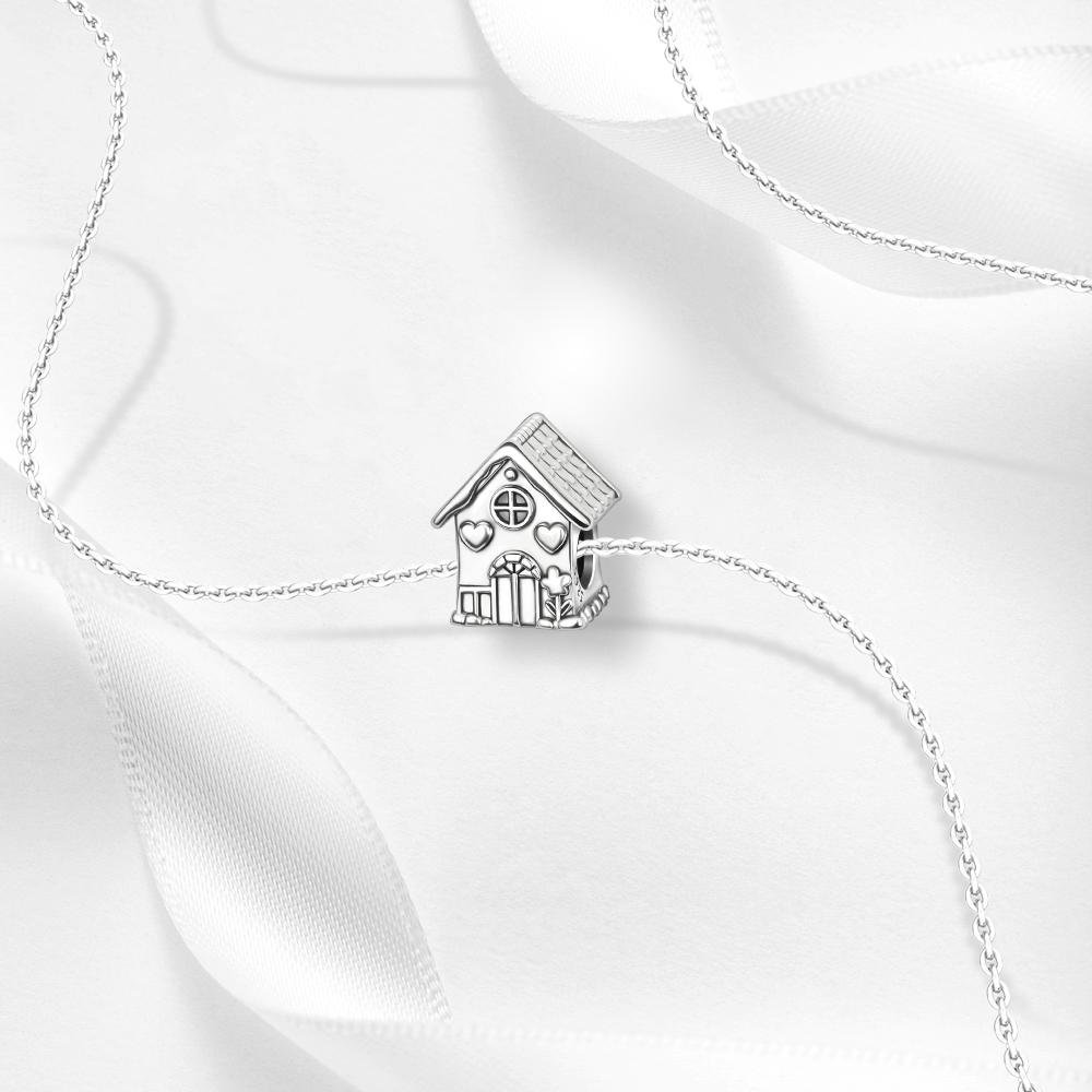 Ahthen copper Bead Charms House Dangle Charm fit Snake Chain Bracelets Necklaces for Women Jewellery Making High Quality