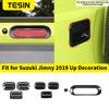 TESIN Car Door Side Rear Tail Door Handle Bowl Trim Cover Fit for Suzuki Jimny 2019-2025 High Brake Light Lamp Cover Accessories