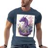 Witchy Pastel Goth Fantasy Dragon Tshirt All Match Basic Short Sleeve Top
