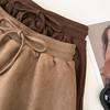 Retro High Waist A-Line Drawstring Skirt with Anti-Exposure Design for Women - Autumn/Winter