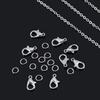 5M Bulk Silver Color Link Chain With Jump Rings Lobster Clasps Necklace Chains DIY Jewelry Making Supplie Necklaces Accessories