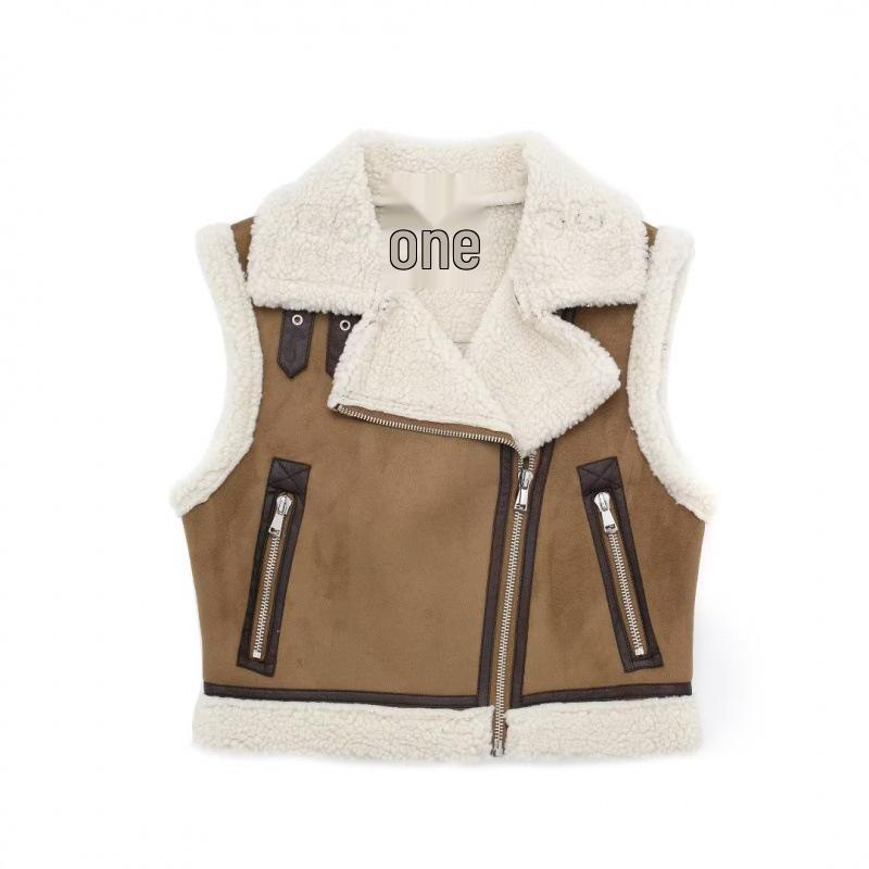 2023 Autumn Women's Street Fashion Fur Sleeveless Vest