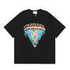 2026 Casablanca Print Loose Fit Cotton T-Shirt Men Youth Casual Wear