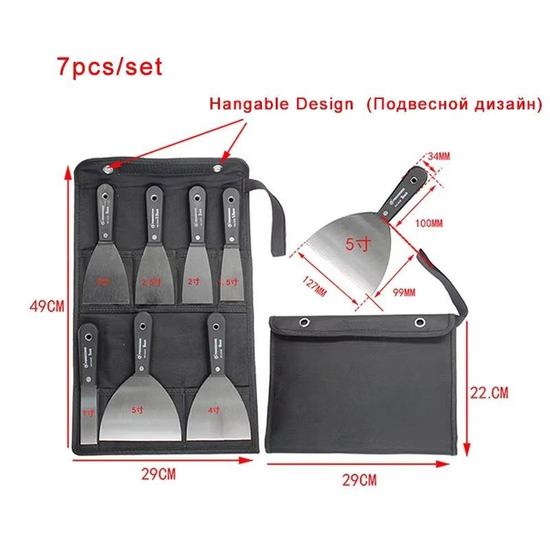 Stainless Steel Putty Knife, Thick Carbon Steel Scraper, Cement Shovel & Plastering Tool for Wall Repair