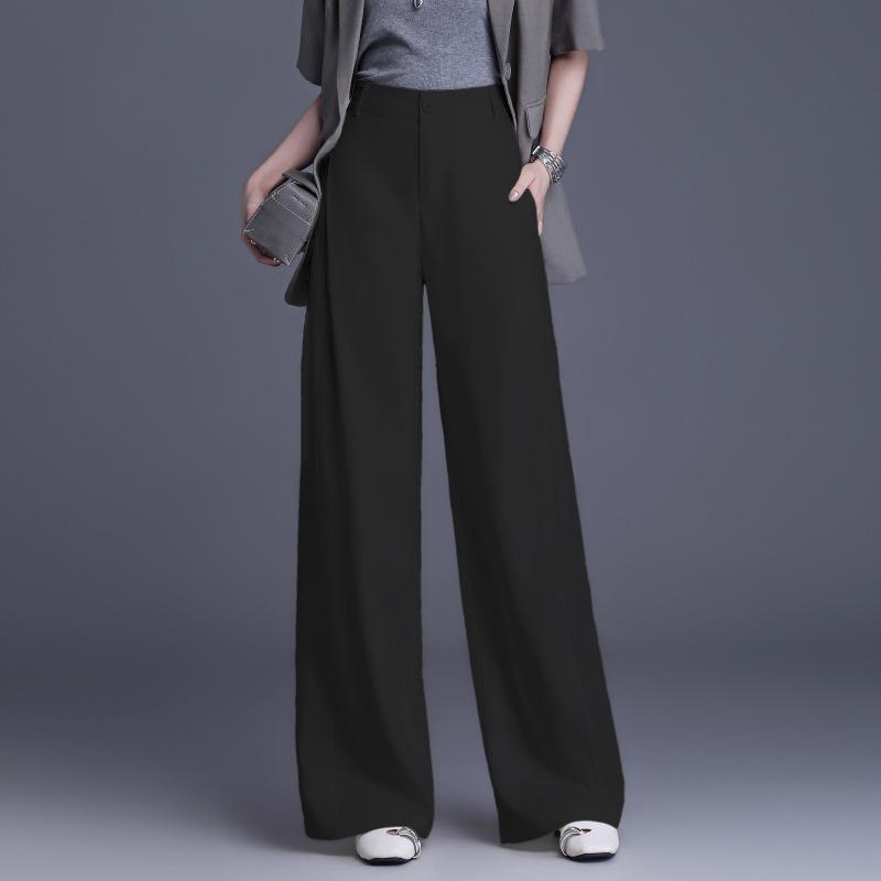 Women's 2026 High-Waisted Wide-Leg Lyocell Pants - Fashionable Loose-Fit Trousers with Elegant Drape