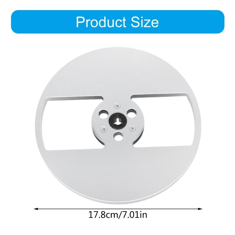 Replacement 7inch Aluminum Recording Takeup Reel for 1/4" Reel To Reel Tape, 2 Hole Model for Sound Decks
