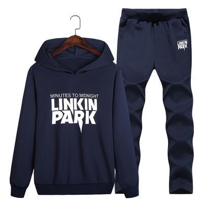 Men Outdoor Hooded Cotton Sport Suits 2pcs//Set Sport Running Set