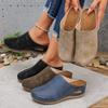 Plus-size Heels, Platform Shoes, Slippers, Women's Shoes, New Style, Head Covering, Casual Half-slippers