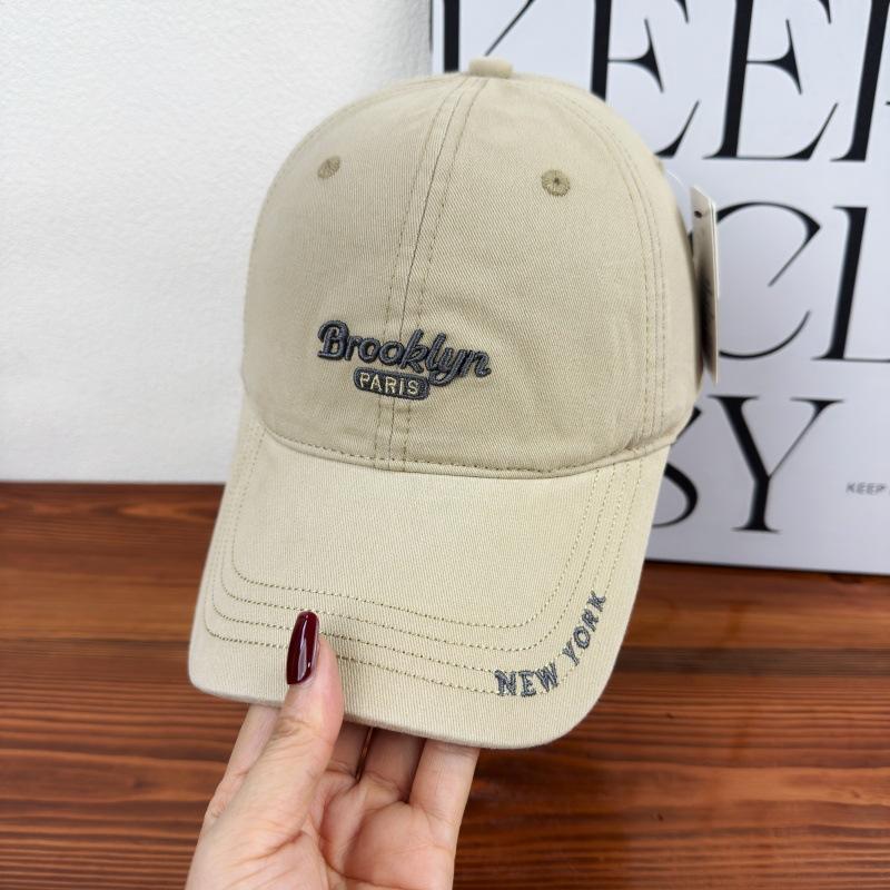 ins new spring and summer soft top baseball cap female versatile couple shopping embroidery letter cap