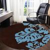1pc Floral Pattern Office Round Area Rug,  Mat Suitable For Office, Under Office Chairs Bedroom Living Room Home Decor, Room Deco