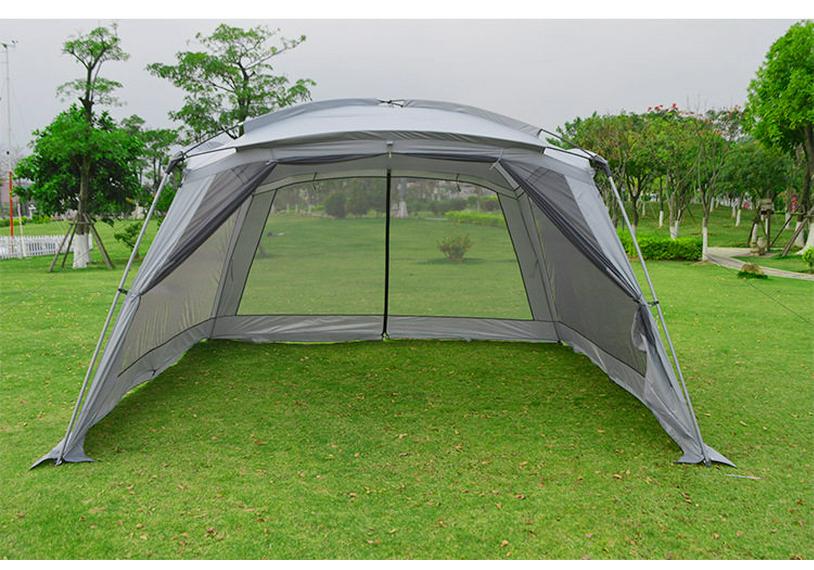 3.65m Foldable Outdoor Camping Gazebo: Sunshade, BBQ, Beach & Leisure Tent