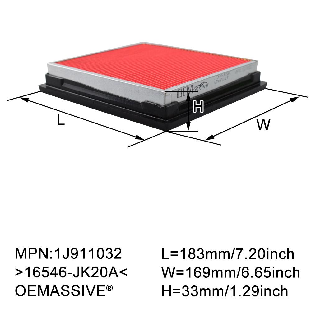 Auto Motor Luftfilter Für NISSAN INFINITI EX35 G35 G37 Q60 QX50 370z EX37 G25 Q40 350Z 16546JK20A 16546-JK20A Zubehör