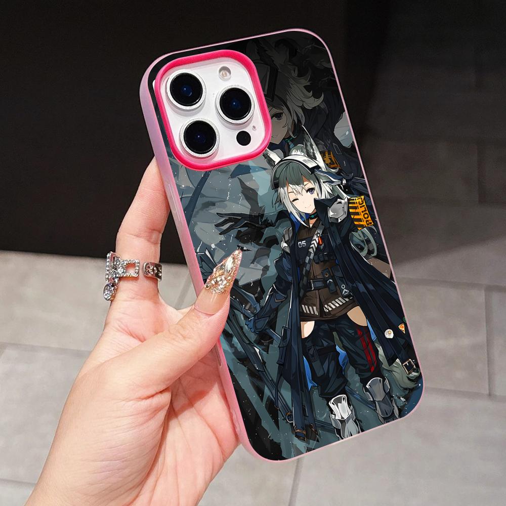 

Arknights Grani Jelly Double layer Rose Red Mobile Phone Case for iPhone 17 16 15 14 13 12 11 Air Pro Max Plus Protective iPhone 13 Pro Max