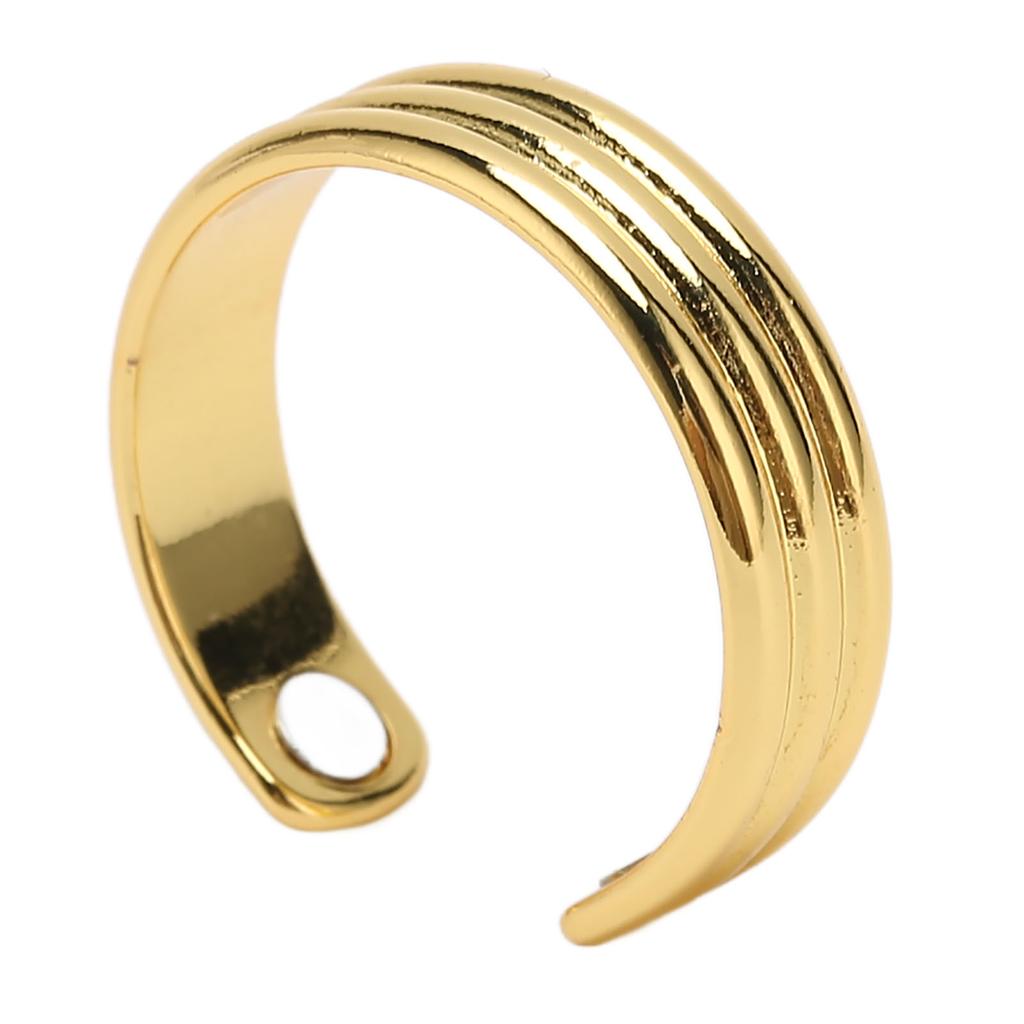Embossed Gold Color Magnetic Healing Ring Unisex Adjustable Opening Joint Relief Magnetic Ring