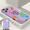 Cartoon Fire Balloon Pattern Case For iPhone 17 Pro Max Magnetic For Magsafe Silicone Cover For iPhone 16 Pro Max Funda iPhone 15 14 13 12 11 16E Air