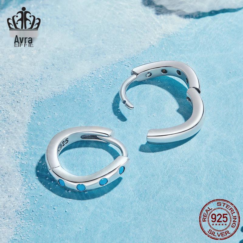 Avle S925 Sterlingsilber Türkis Wellenohrringe - Europäischer & Amerikanischer Stil