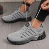 Men's outdoor sports lace-up mesh shoes, non-slip and wear-resistant walking shoes, fashionable, lightweight and breathable marathon running shoes