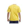 Adidas Originals Kleeblatt Kunst Logo Print T-Shirt Herren Tops Gelb DV3280