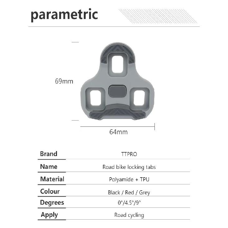 Wear-resistant TPU Road Bicycle Cleats Pedal Pads Anti-slip Cycling Locking Pedal Cleats Set For LOOK KEO System Cycling Shoes