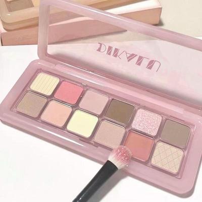 DIKALU 2024 Oogschaduw Palette: Kersen Scheerijs & Grapefruit IJsthee - 12 Kleuren