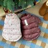 Warm Teddy Down Jacket Floral Pattern Four-Legged Clothes Comfortable Puppy Coat  Winter
