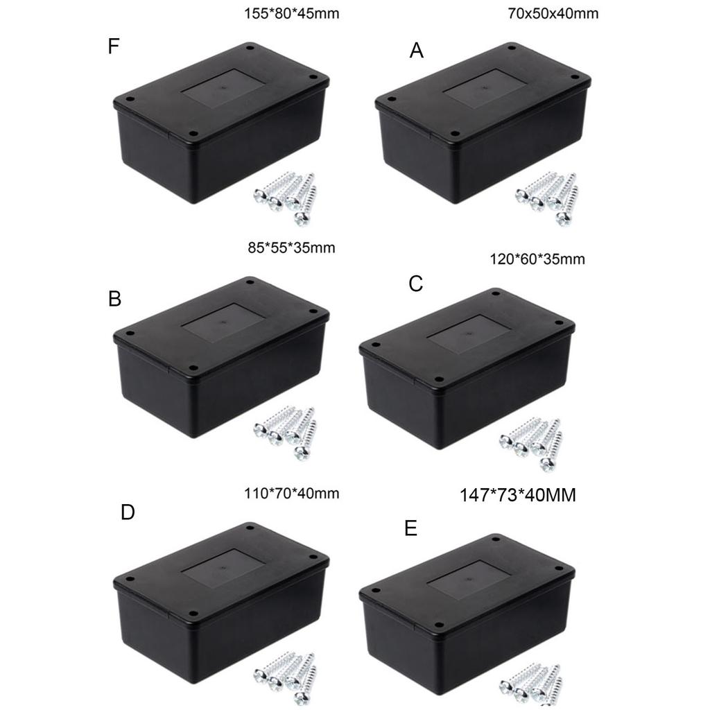 Black Plastic Instrument for Case Universal Plastic Electronic Project Box Small DIY Electronic Project for Case Power E