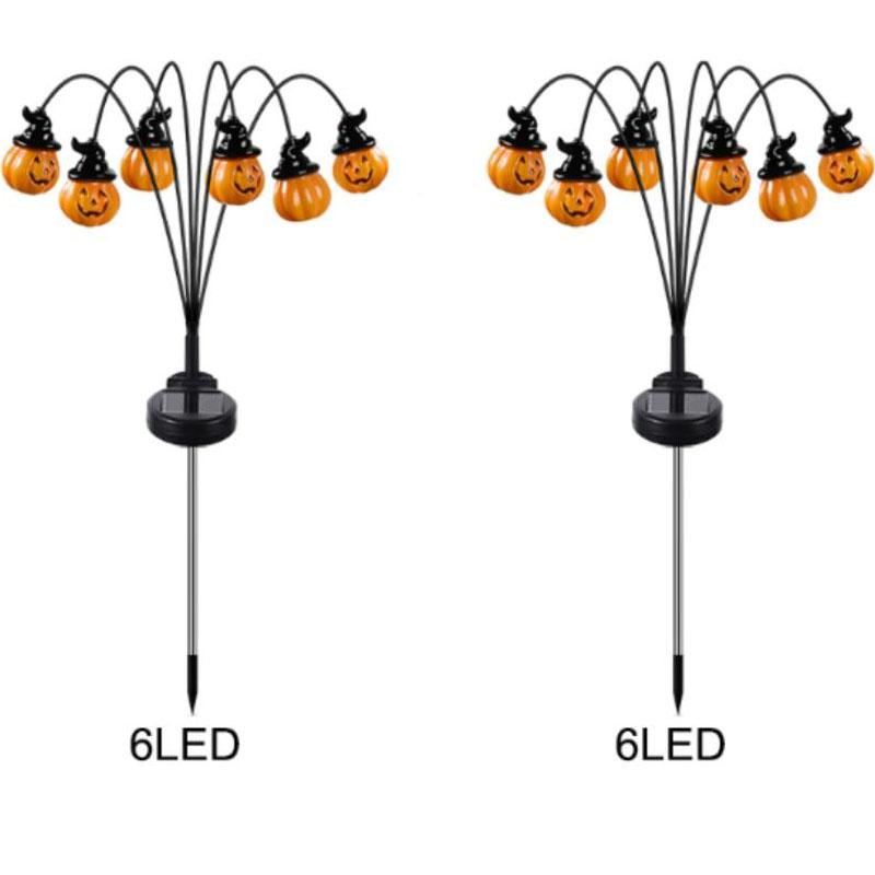 

Хэллоуин Солнечная Лампа Тыквы Путь Страшные Солнечные Маркеры Путь Огни Тема Фестиваля Водонепроницаемый Открытый Праздничные Вечеринки Атрибуты 6LED*2PCS