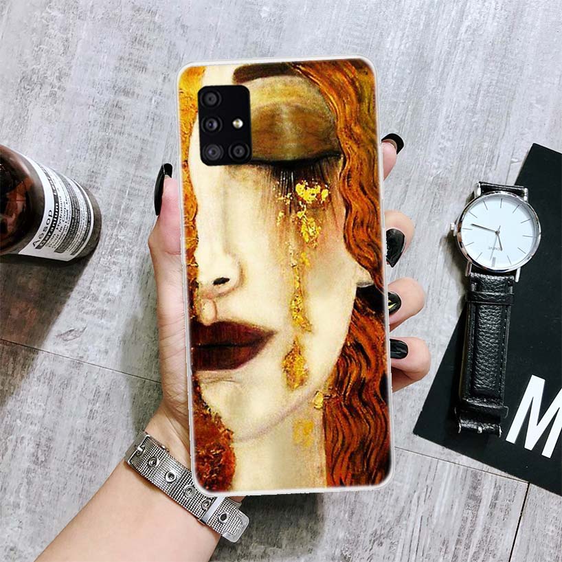 Kiss by Gustav Klimt Desig Phone Case For Samsung Galaxy A50 A70 A40 A30 A20S A10 Note 20 Ultra 10 Lite 9 8 A6 A8 Plus A7 A9 + C