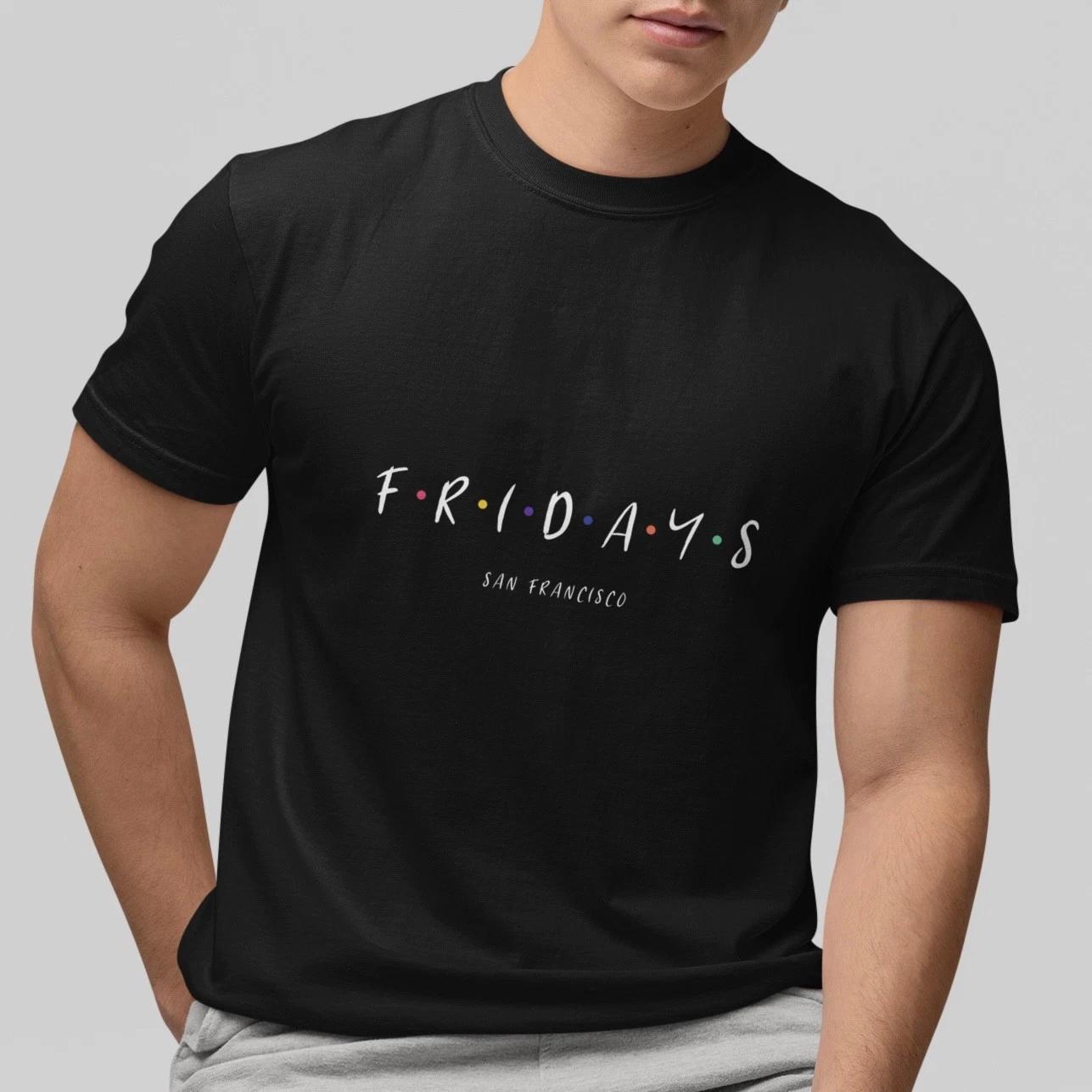 Fridays T-Shirt Minimalist Graphic Tee Casual Aesthetic Unisex Casual Streetwear M