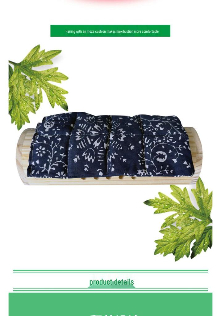Portable Wooden Moxibustion Pillow for Cervical & Lumbar Spine