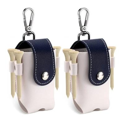 Golftasche mit Schlüsselanhänger zum Aufhängen am Hüftgurt, tragbare Golf-Tee-Aufbewahrung, Lederetui, Outdoor-Sport-Golfetui, Tasche für leere Bälle