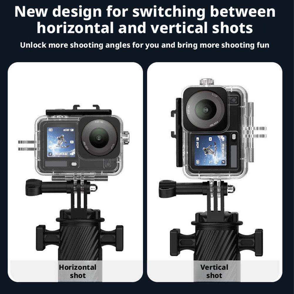 Wasserdichtes Gehäuse für DJI Action 6 Tauchgehäuse Schutzhülle Unterwasser-Sportkamera Zubehör-Set 45M Wasserdicht