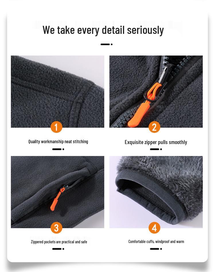 Women's Reversible Coral Fleece & Lambswool Jacket - Outdoor Warmth & Couple Style