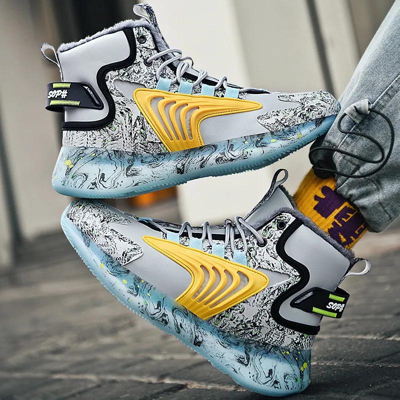 Men Boots 2024 New Winter Slippers Warm Men Shoes Waterproof Non-Slip Plush Sneakers Male Tenis Shoes Boots Men Sneakers Winter