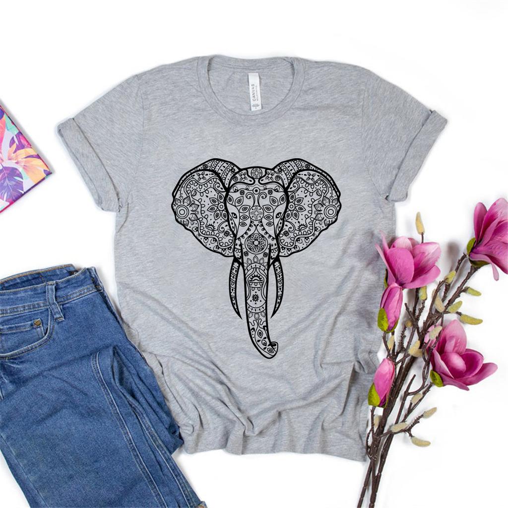 Elephant 3D Printed Pattern Women's T-shirt Casual Loose Round Neck Short-sleeved Fashion Y2K Women's Top