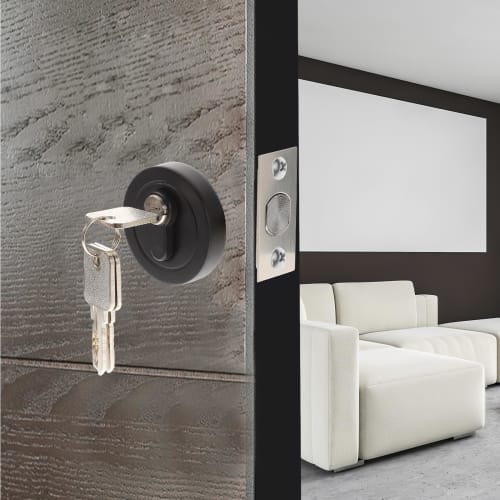 TEHAUX Door Lock, Door Knob with Key, Keyed Deadbolt Lock, Locked Door Handle, Exterior Door Knob, Door Lever Handle, Single-Sided Deadbolt, Door Lock