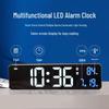 Rechargeable LED Digital Alarm Clock with Temperature Display and Snooze Function - Wall or Bedside Use.