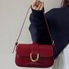 Retro Schoudertas van Lakleer voor Dames Luxe Flap Crossbody Tas Effen Kleur Onderarmtas Rode Crossbody Tas Dames Handtas