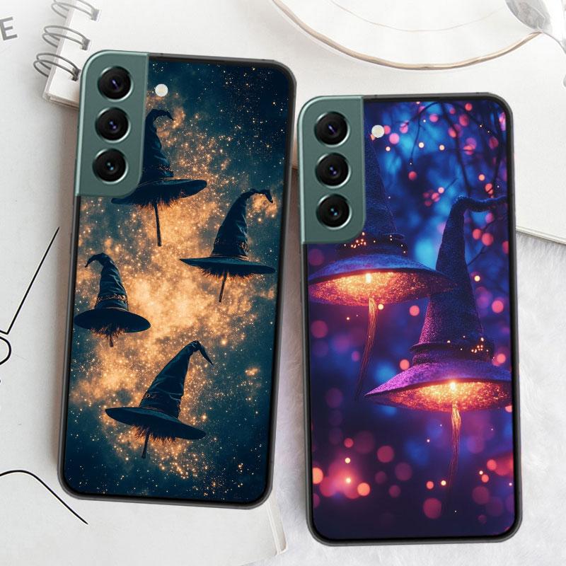 Halloween Wizard Hat Horror Fun Phone Case For Samsung Galaxy S22 S25 Ultra S21 S10 Plus S26 Edge S20 S23 S24 FE Cover Silic