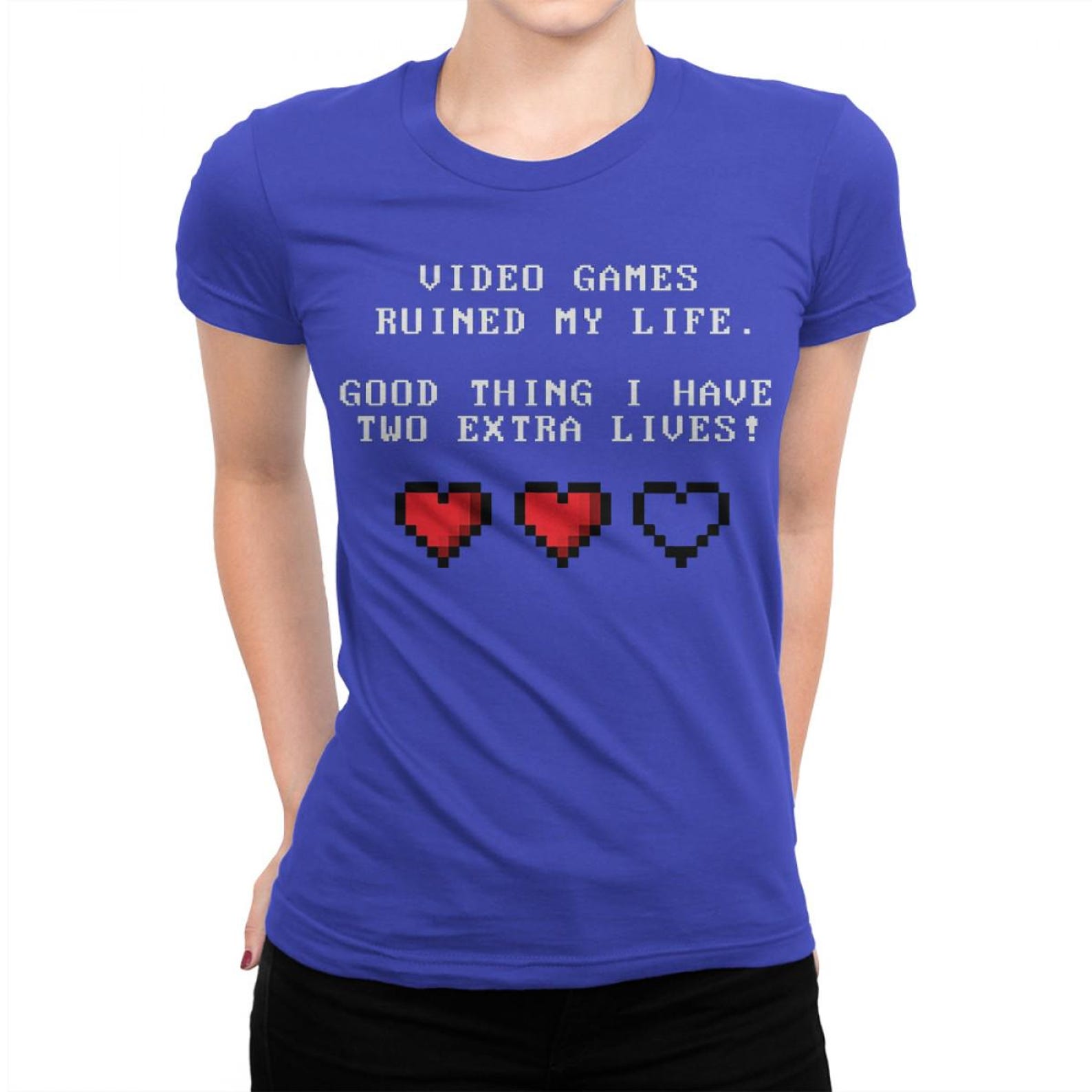 Video Games Ruined My Life Good Thing I Have 3 Left Funny T-Shirt, Men s Women s Sizes S